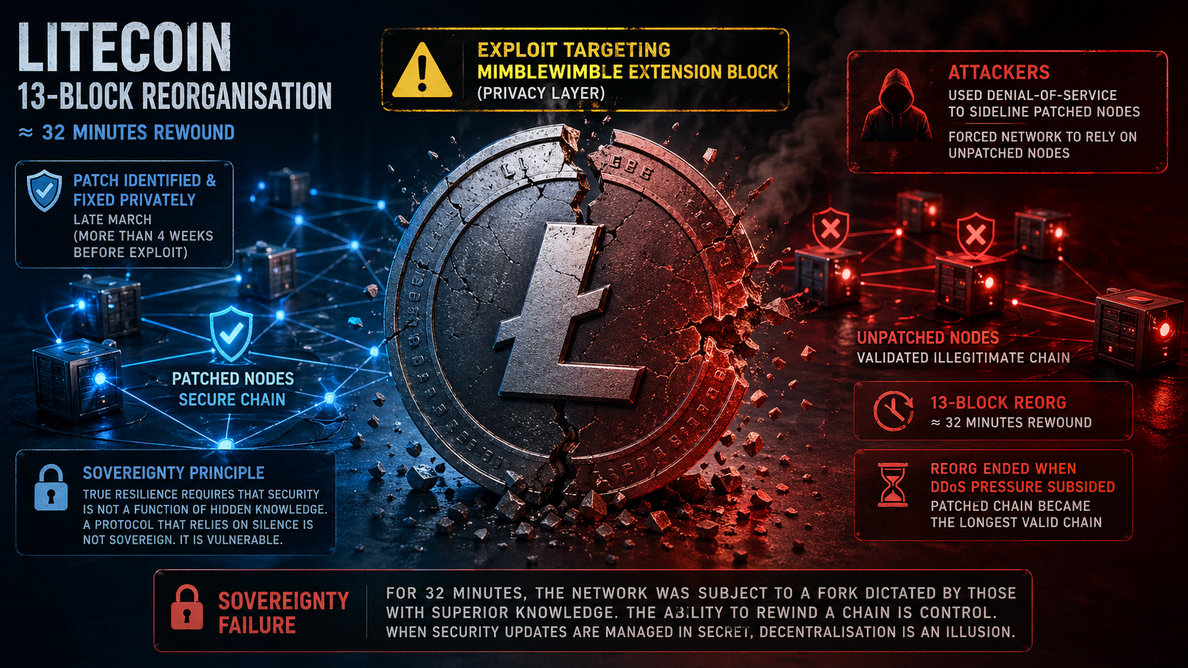 Litecoin reorganisation exposes the fragility of private consensus patches