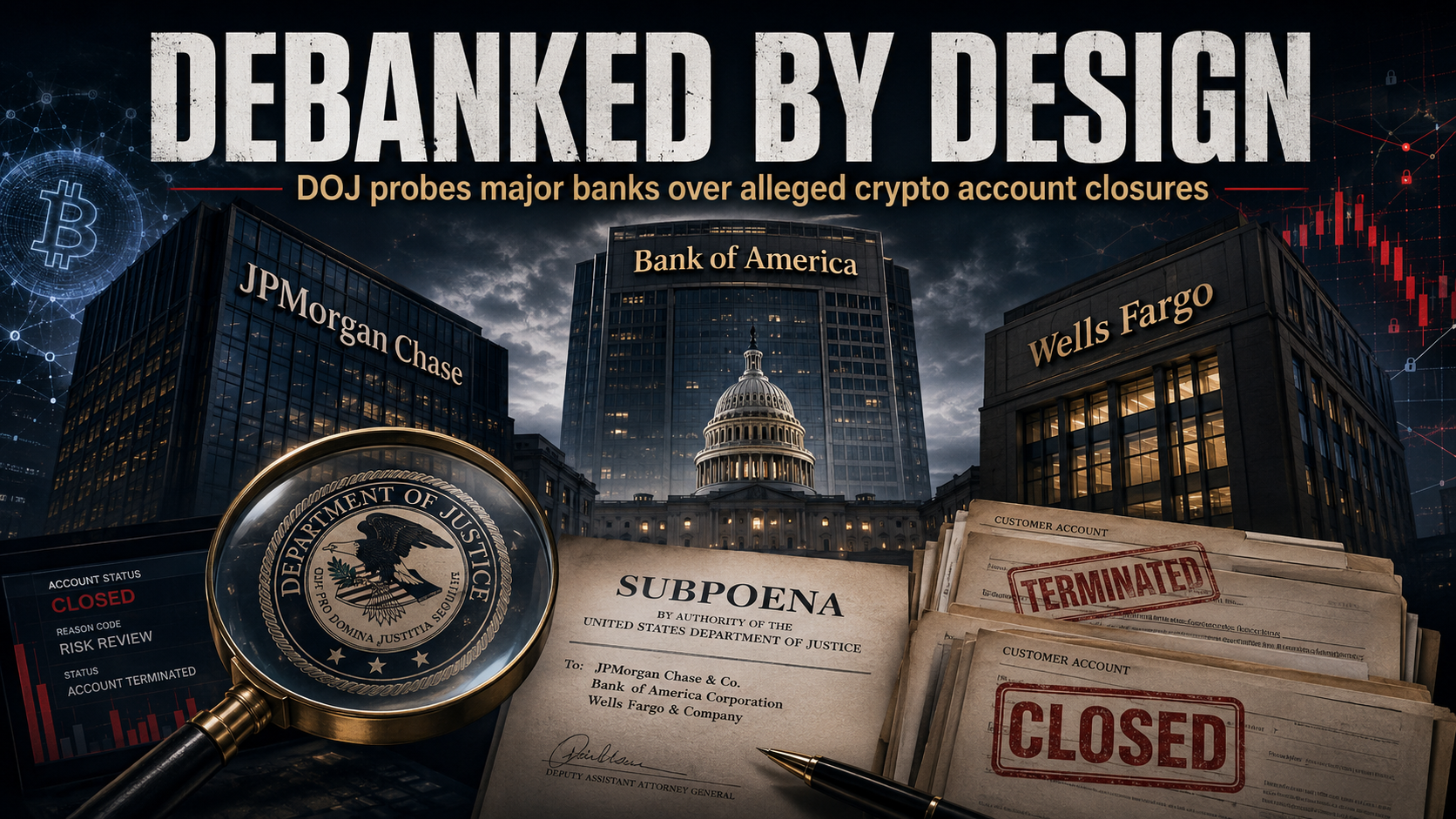 DOJ Probes Major US Banks for Discriminatory Account Closures