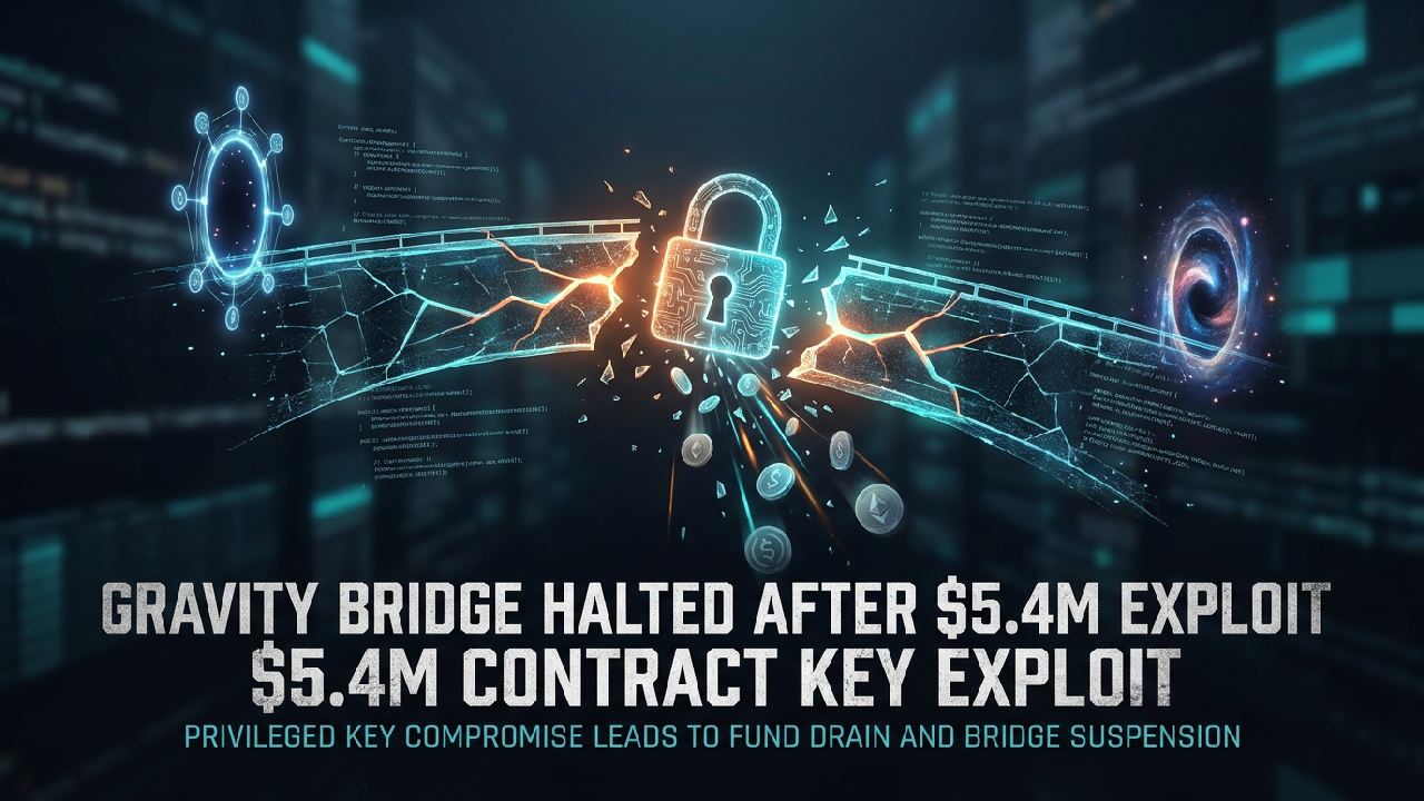 Gravity Bridge Halted After $5.4M Contract Key Exploit